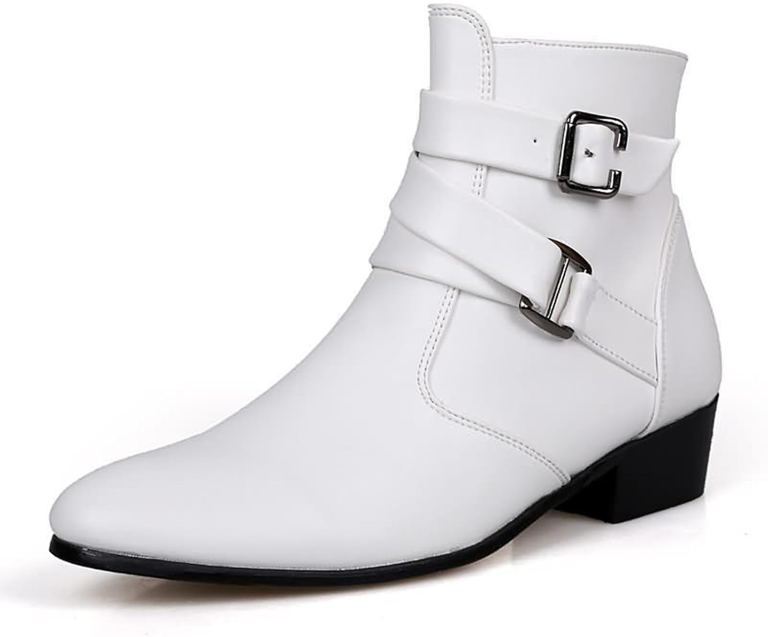 

Мужские ботинки ADMLZQQ Chelsea, мотоботинки, боевые ботинки на щиколотку, мужские повседневные ботинки с боковой молнией, белый