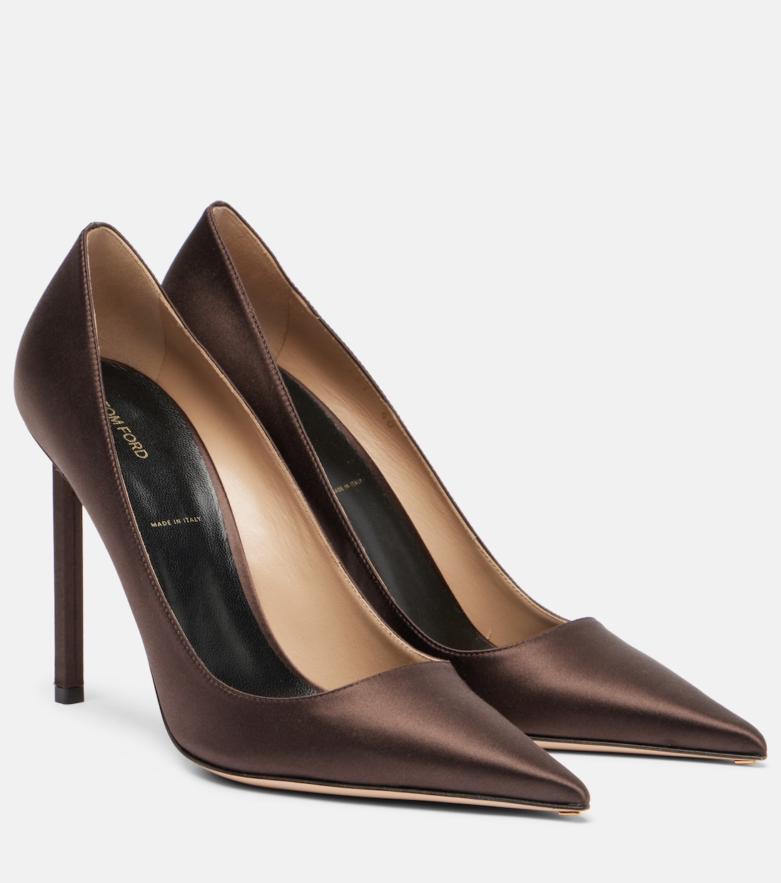 Босоножки Betty 105 из сатина Tom Ford, Espresso