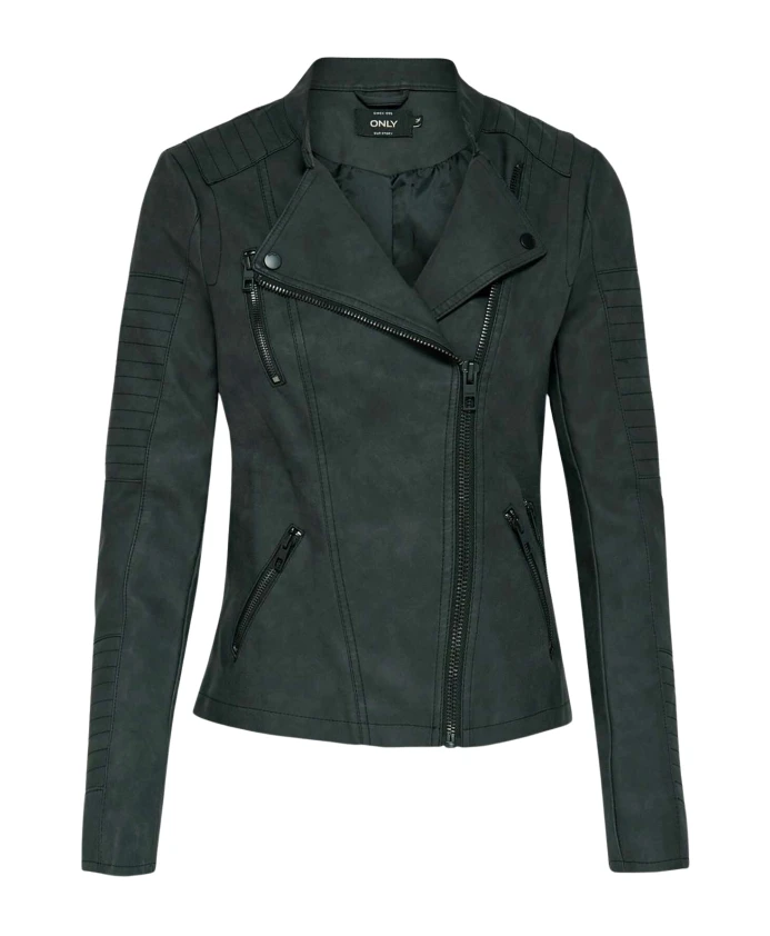 

Вневременная кожаная куртка для женщин Only, черный