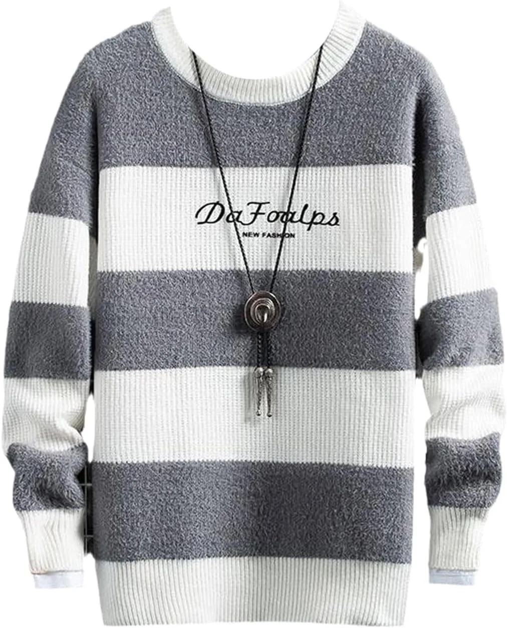 

Полосатый вязаный свитер мужской MQMYJSP