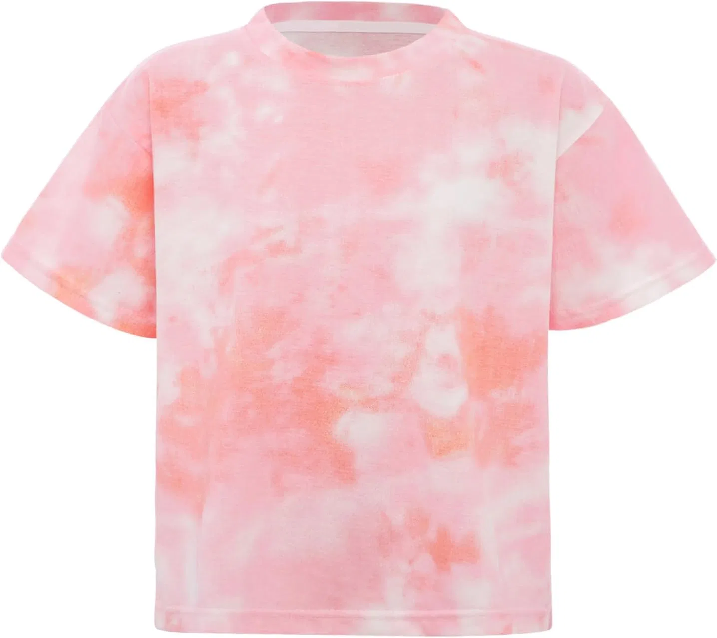 Детская футболка с tie-dye принтом Ocealan, розовый — фото 3
