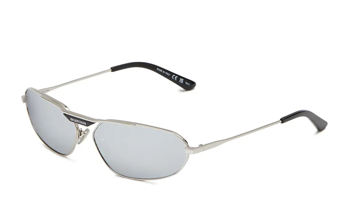 

Balenciaga Серебряные авиаторские солнцезащитные очки Metal Aviator, Silver