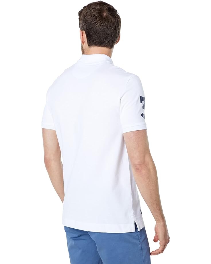 

Поло U.S. POLO ASSN. Short Sleeve Pieced Sash Pique Polo, белый