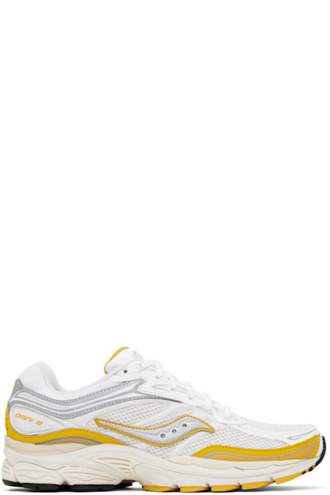 

Бело-желтые кроссовки ProGrid Omni 9 TMY Saucony