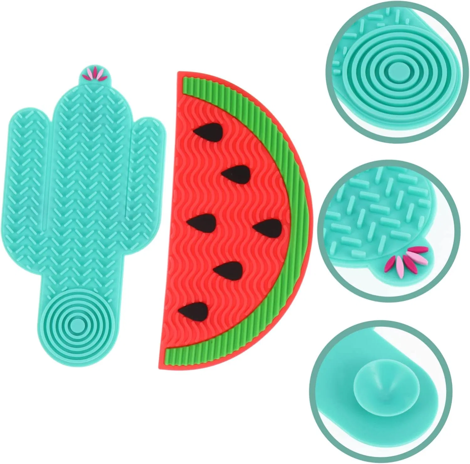 Коврик для чистки кистей Silicone Makeup Brush Cleaner Mat KAILIKETIY, 2 шт — фото 4