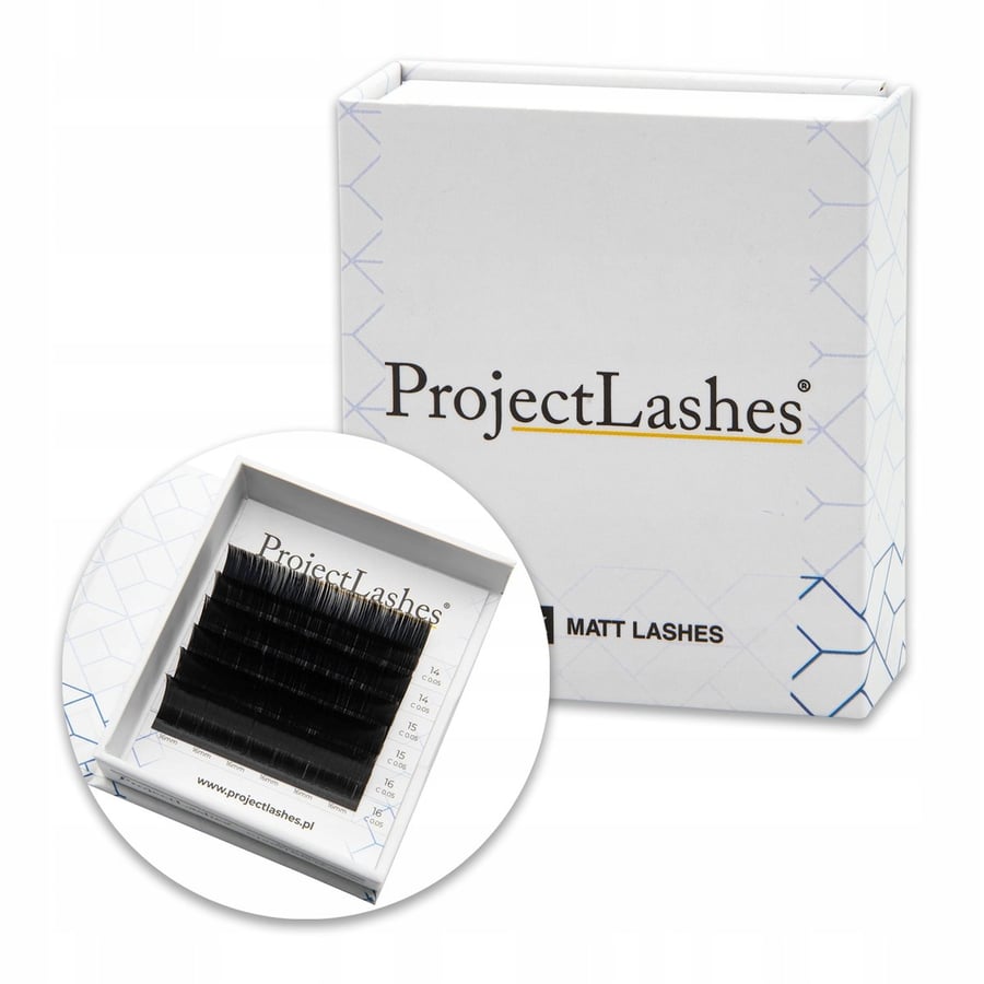

ProjectLashes CC 0.10 14-16 мм черные MIX MAT ресницы для наращивания