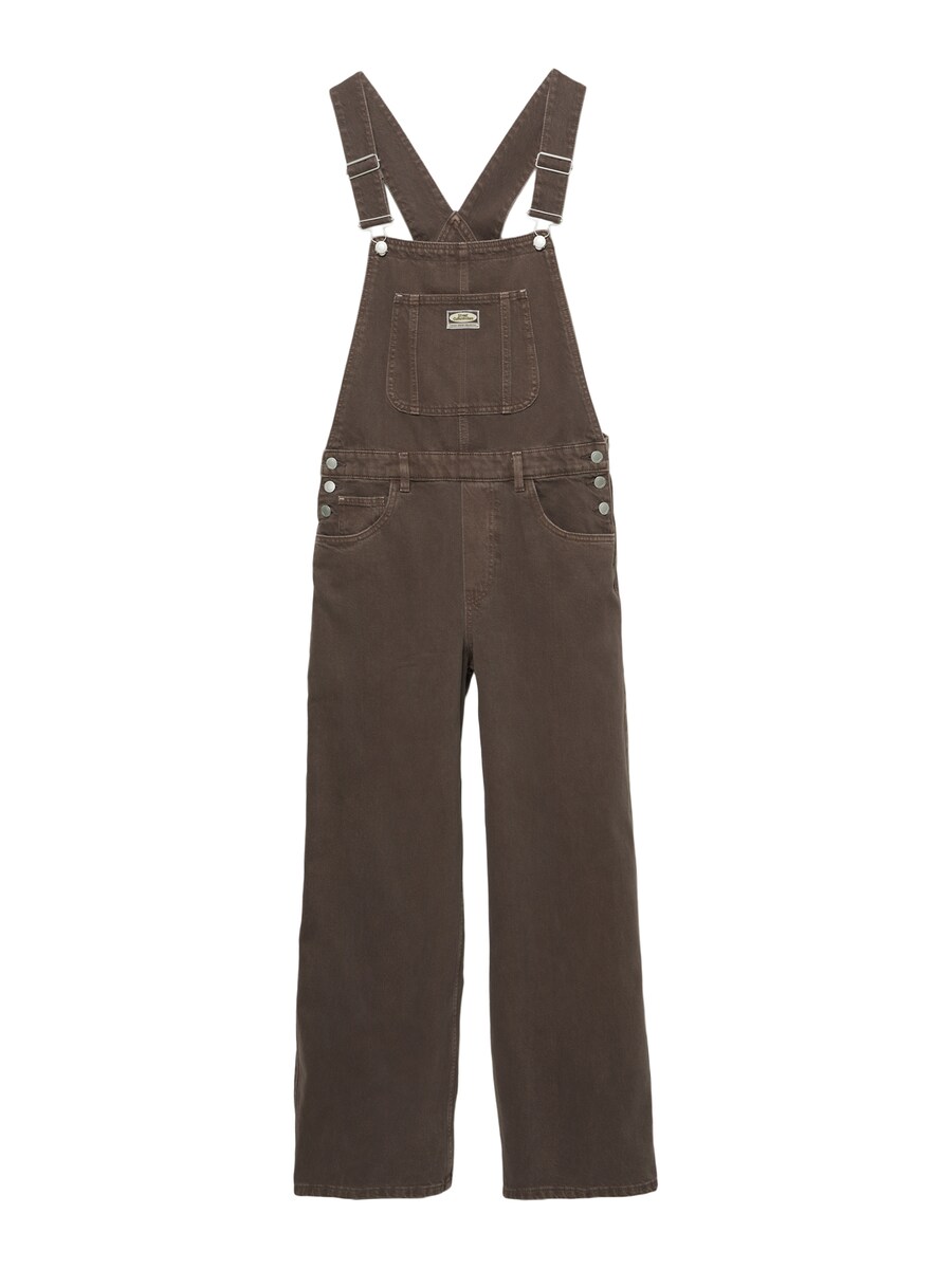 

Мешковатый джинсовый комбинезон Pull&Bear, коричневый