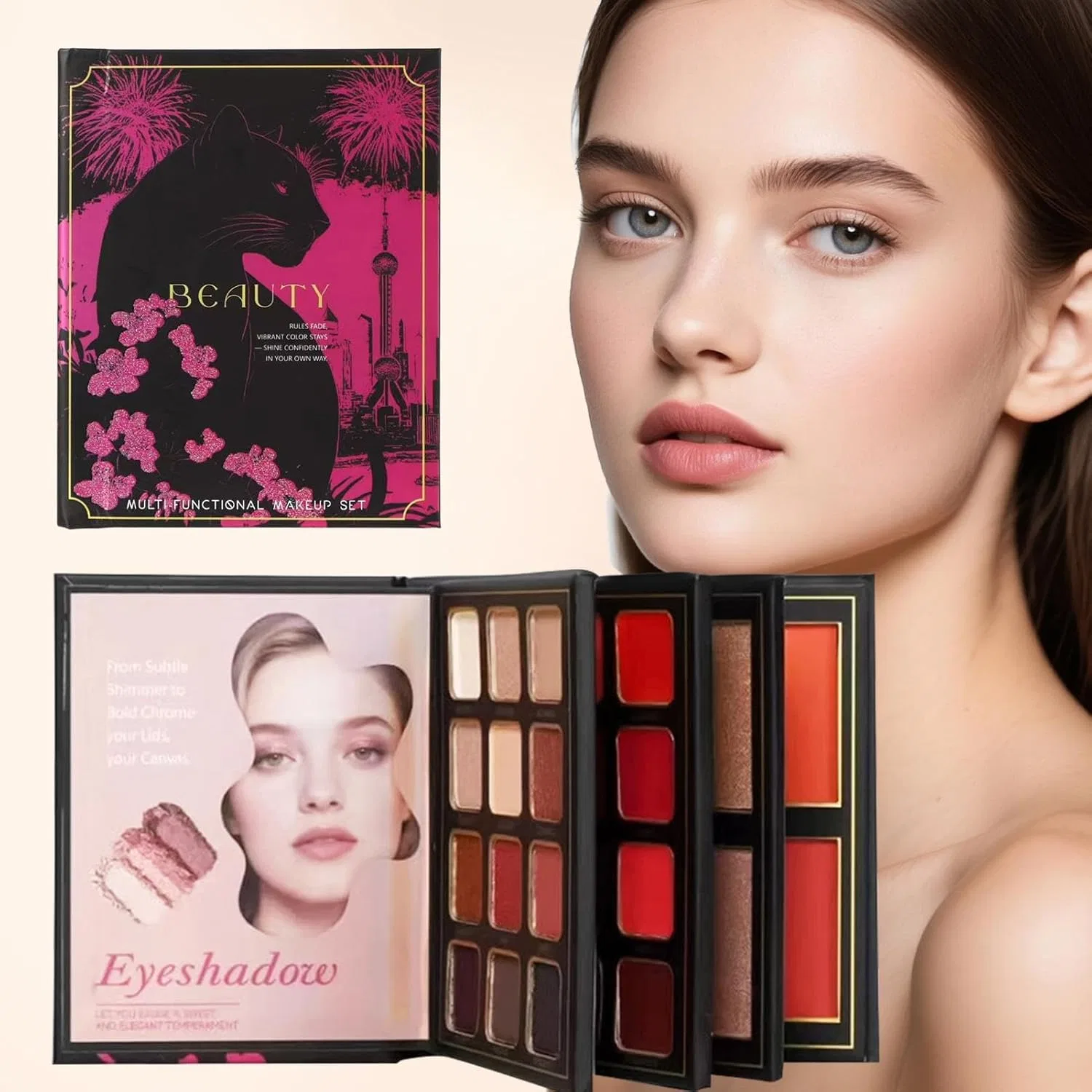 Палитра теней для век 4-слойная Colorful Makeup Palette — фото 3