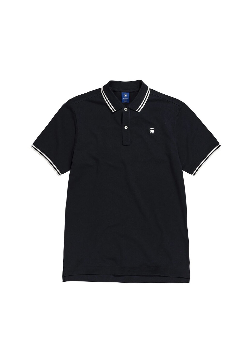 

Мужская рубашка-поло - Dunda Slim Stripe Polo, планка на пуговицах, натуральный хлопок G-STAR RAW, черный