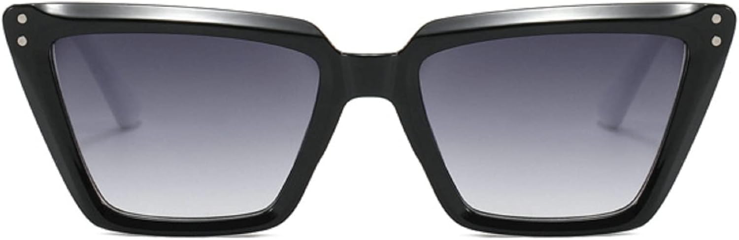 

Винтажные женские солнцезащитные очки «кошачий глаз», модные очки с градиентным зеркальным покрытием, солнцезащитные очки UV400 для мужчин в стиле панк с заклепками mincl, Gray