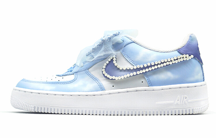 

Кроссовки Nike Air Force 1 Skateboard Shoes Women's Low-Top White Blue