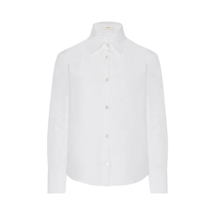 

Рубашка The Row Frou Long-Sleeve Shirt White, белый