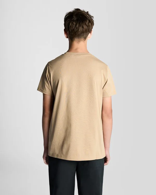 Базовая футболка унисекс Lyle & Scott, Dark Sand — фото 3