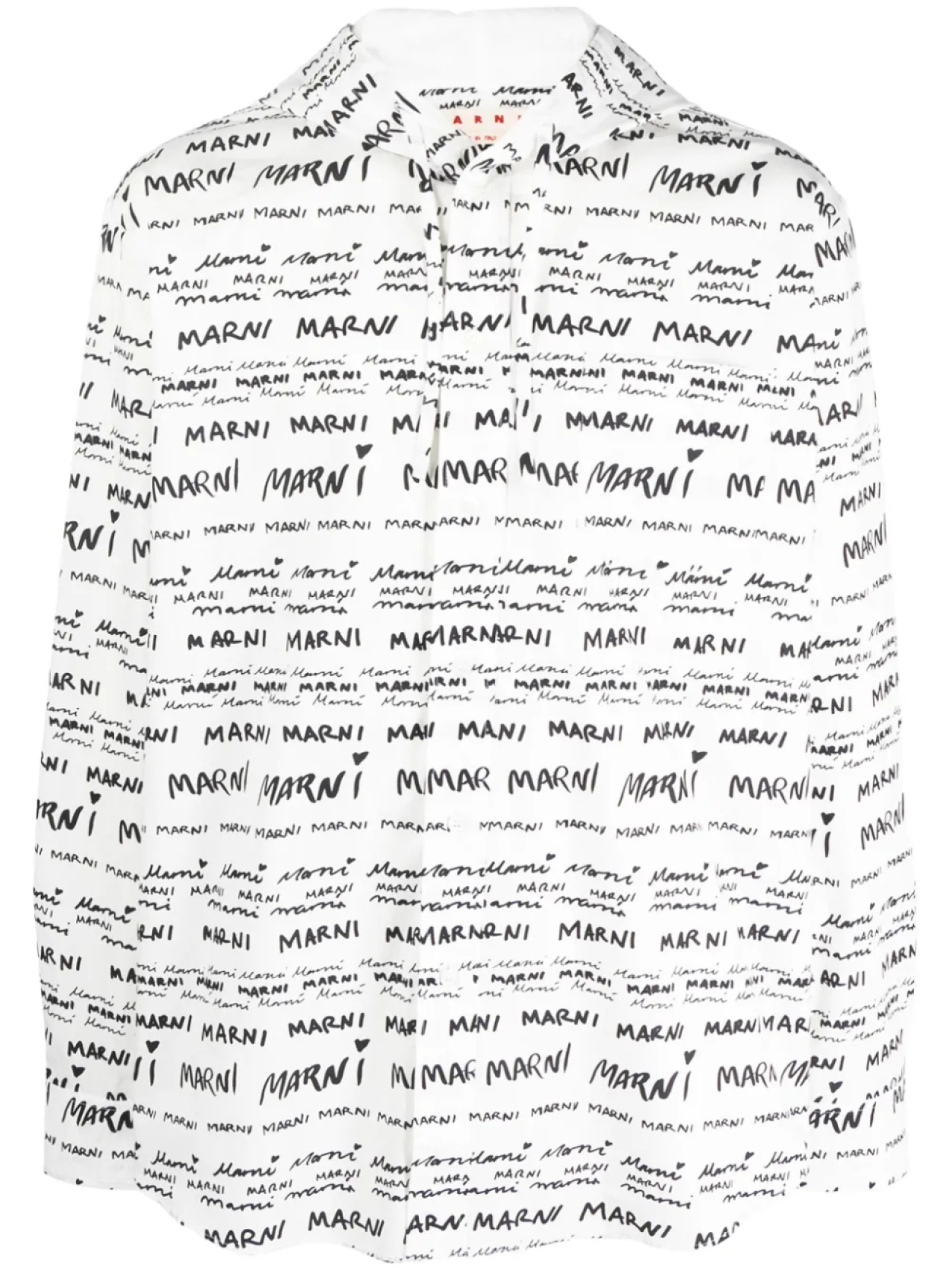 

Marni рубашка Mega-Marni с капюшоном, белый