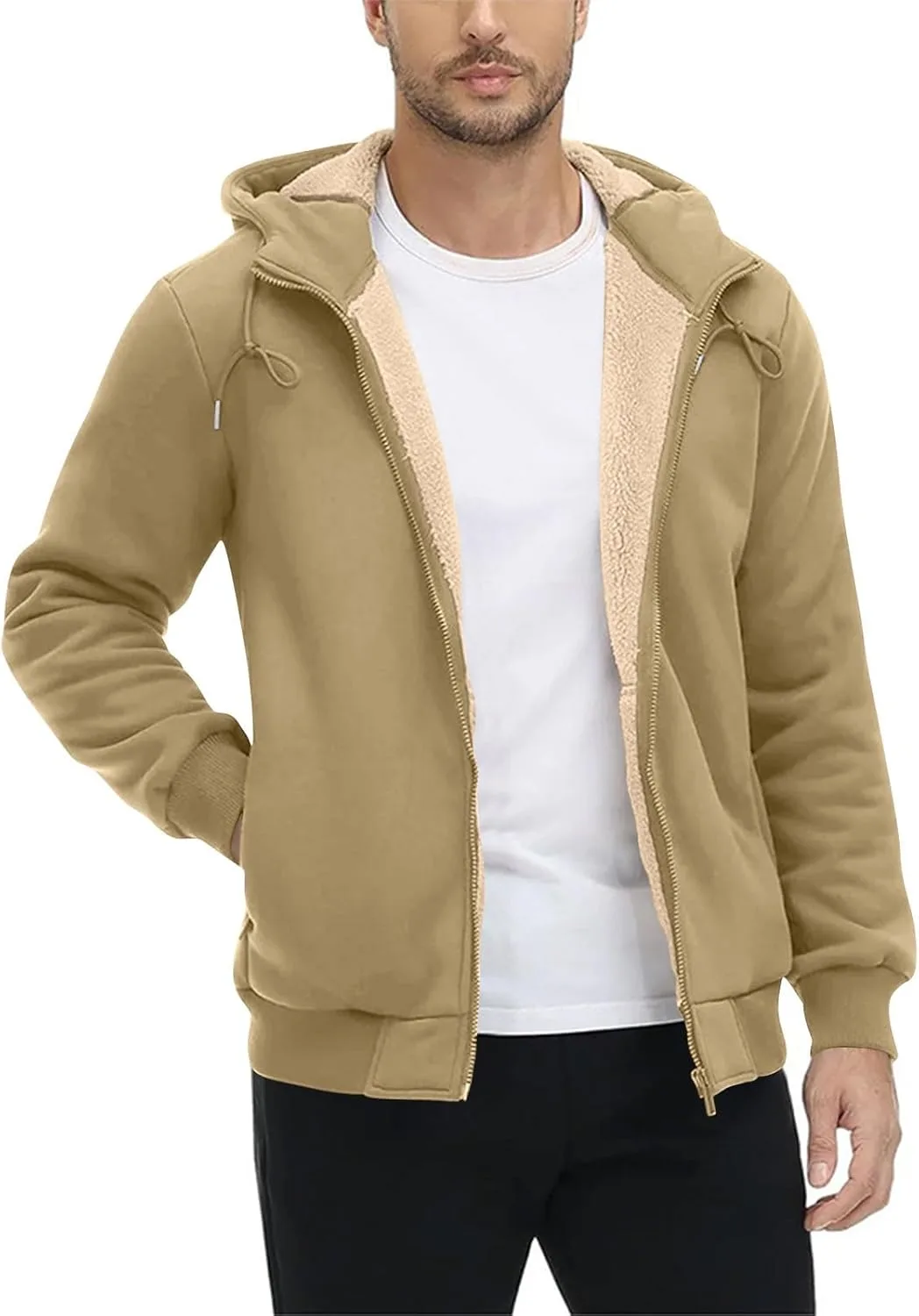 

Зимняя толстовка с капюшоном для мужчин, Heavyweight Fleece, Full Zip, Sherpa