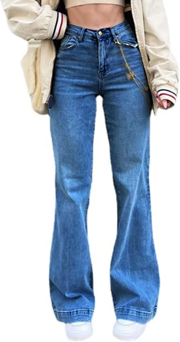 

Женские джинсы Mxiqqpltky Bootcut Flare Mid Waist Stretch