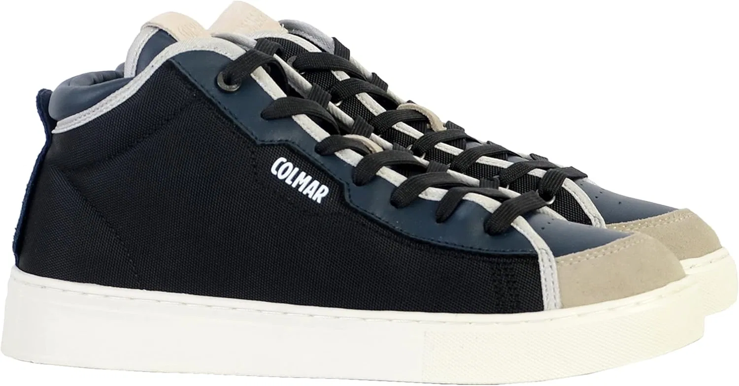 Кроссовки Colmar Bates Mid Varsity из кожи, Blue Black — фото 3
