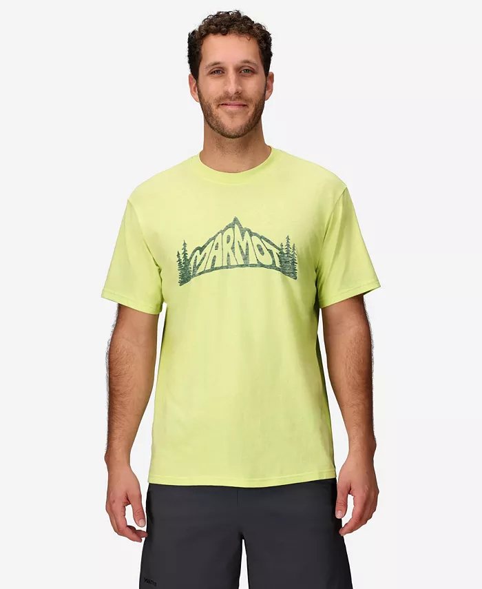 

Мужская футболка с коротким рукавом Peaks and Trees Marmot, зеленый