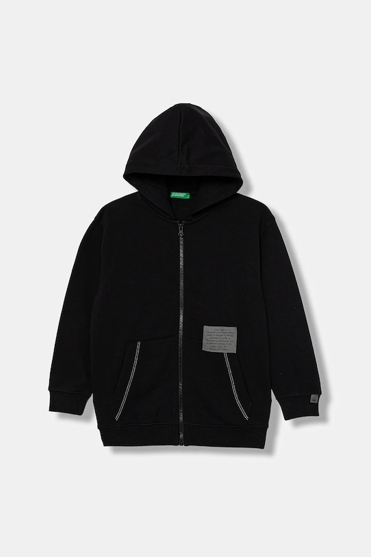 

Детская хлопковая толстовка United Colors Of Benetton, черный