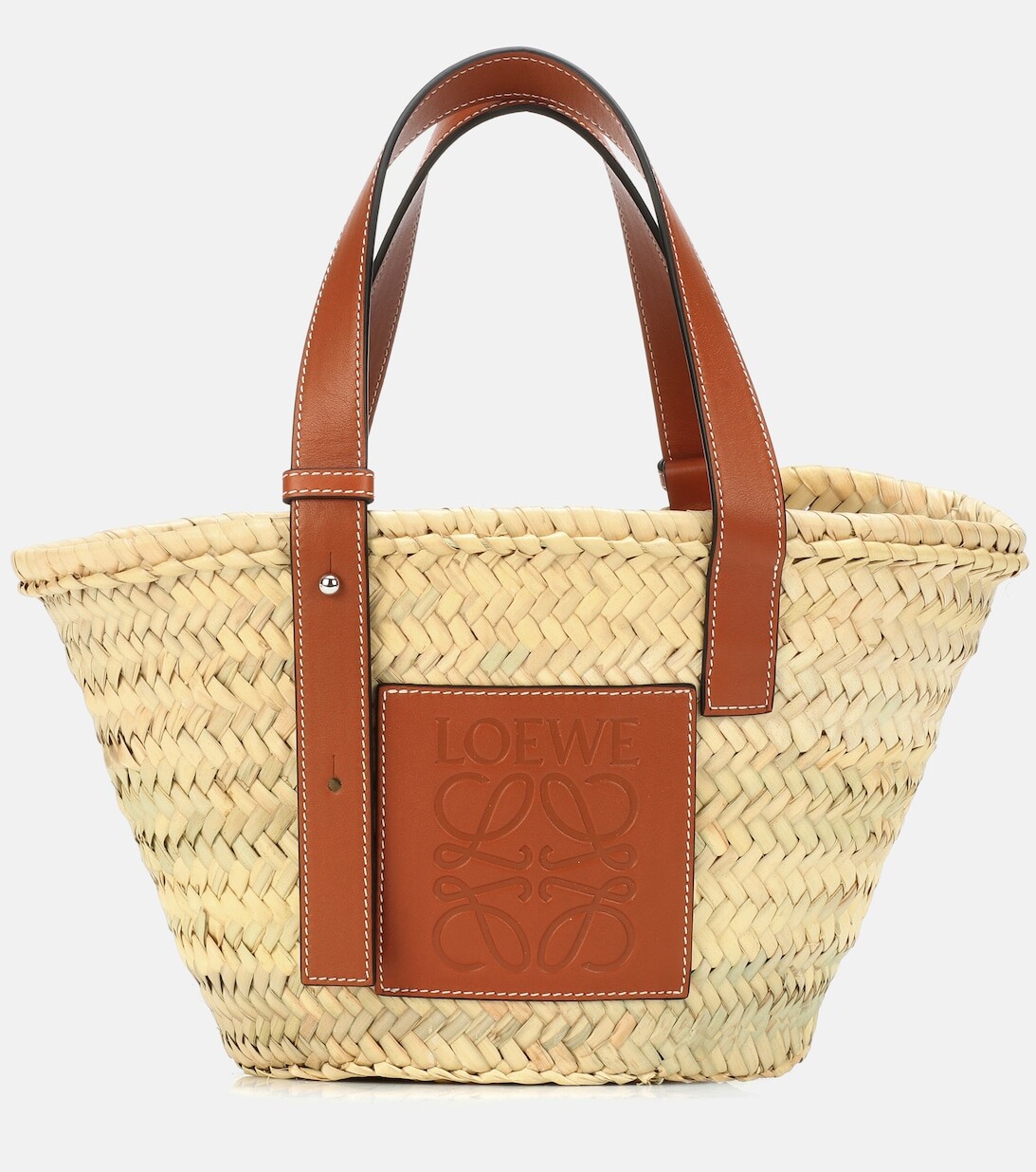 

Маленькая сумка-тоут корзина с кожаной отделкой Loewe, нейтральный