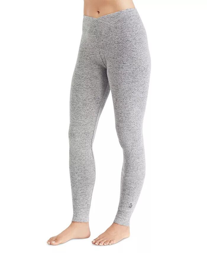 

Мягкиевязанные леггинсы Petite с перекрещенной талией Cuddl Duds, серый