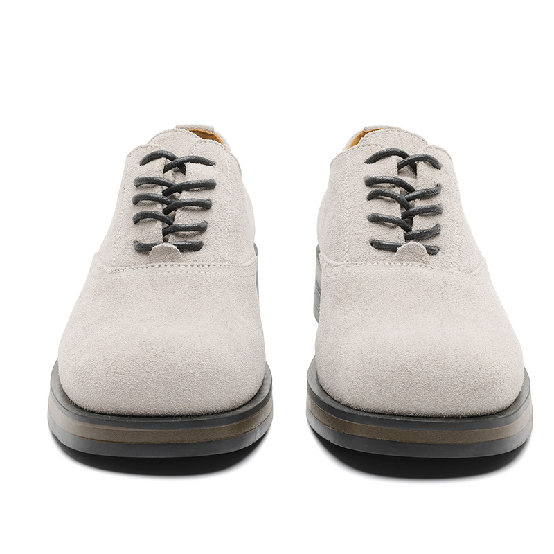 WEISHIBANGWEI Мужские повседневные туфли с белым скрытым каблуком, цвет White Hidden Wedge — фото 3