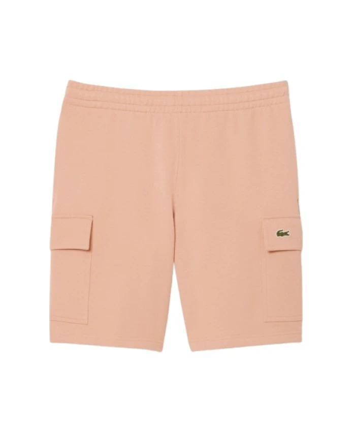 

Повседневные хлопковые шорты с логотипом в виде крокодила. Lacoste, бежевый