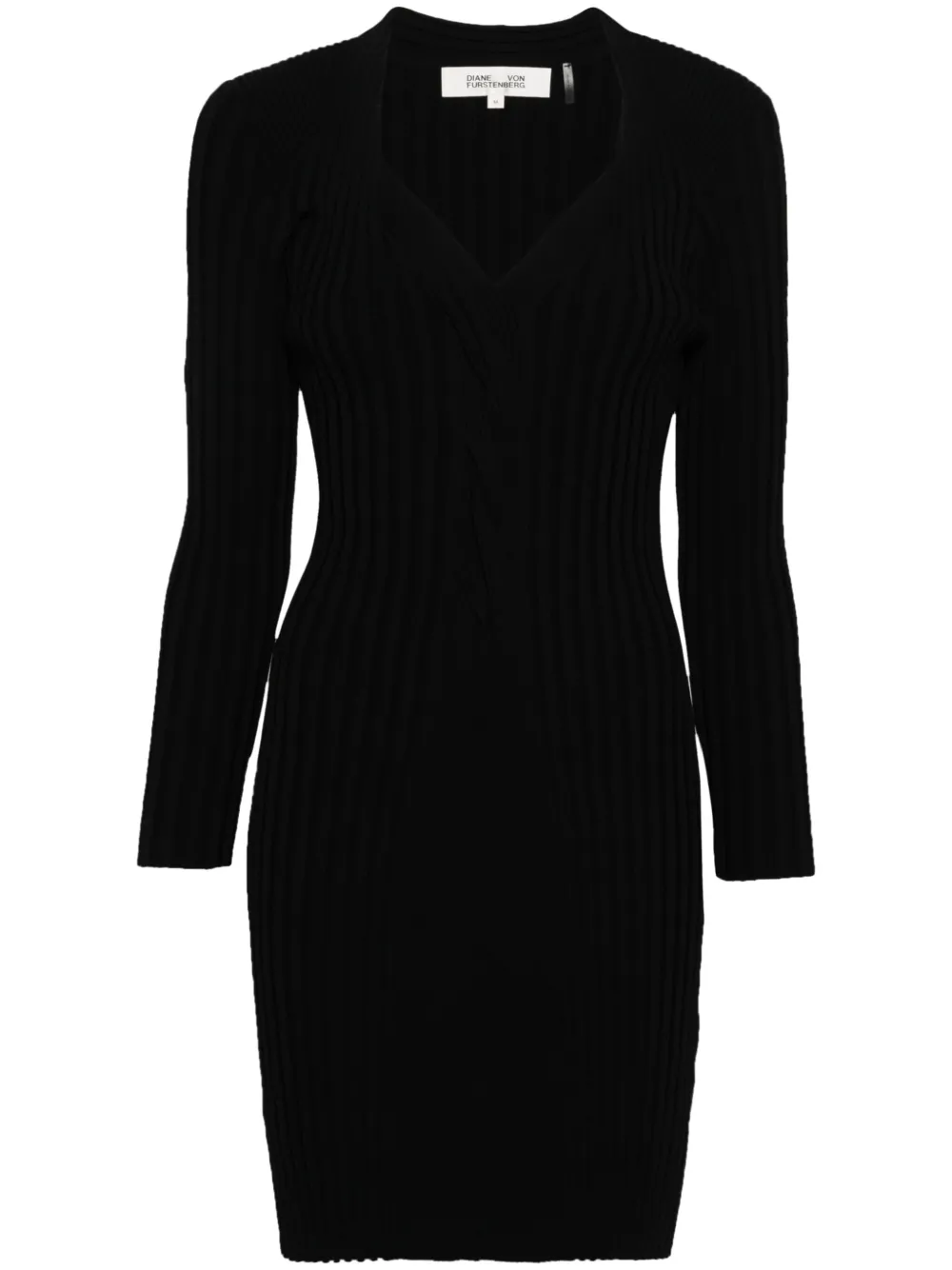 

Платье миди Vernoique в рубчик DVF Diane von Furstenberg, черный