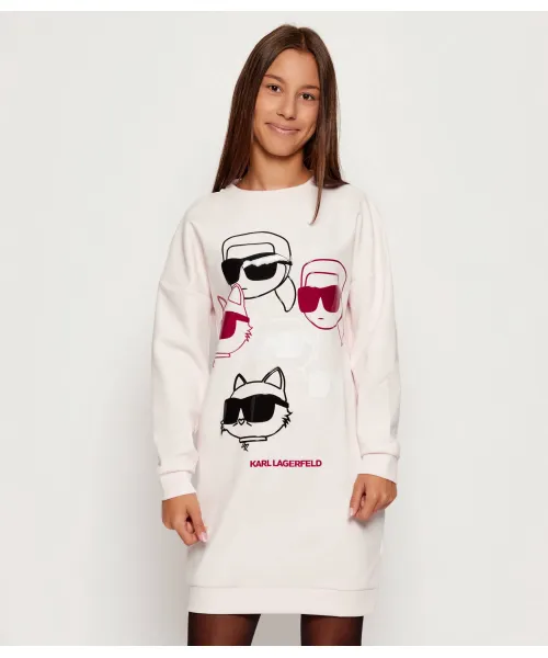 

Платье Karl Lagerfeld Kids, розовый