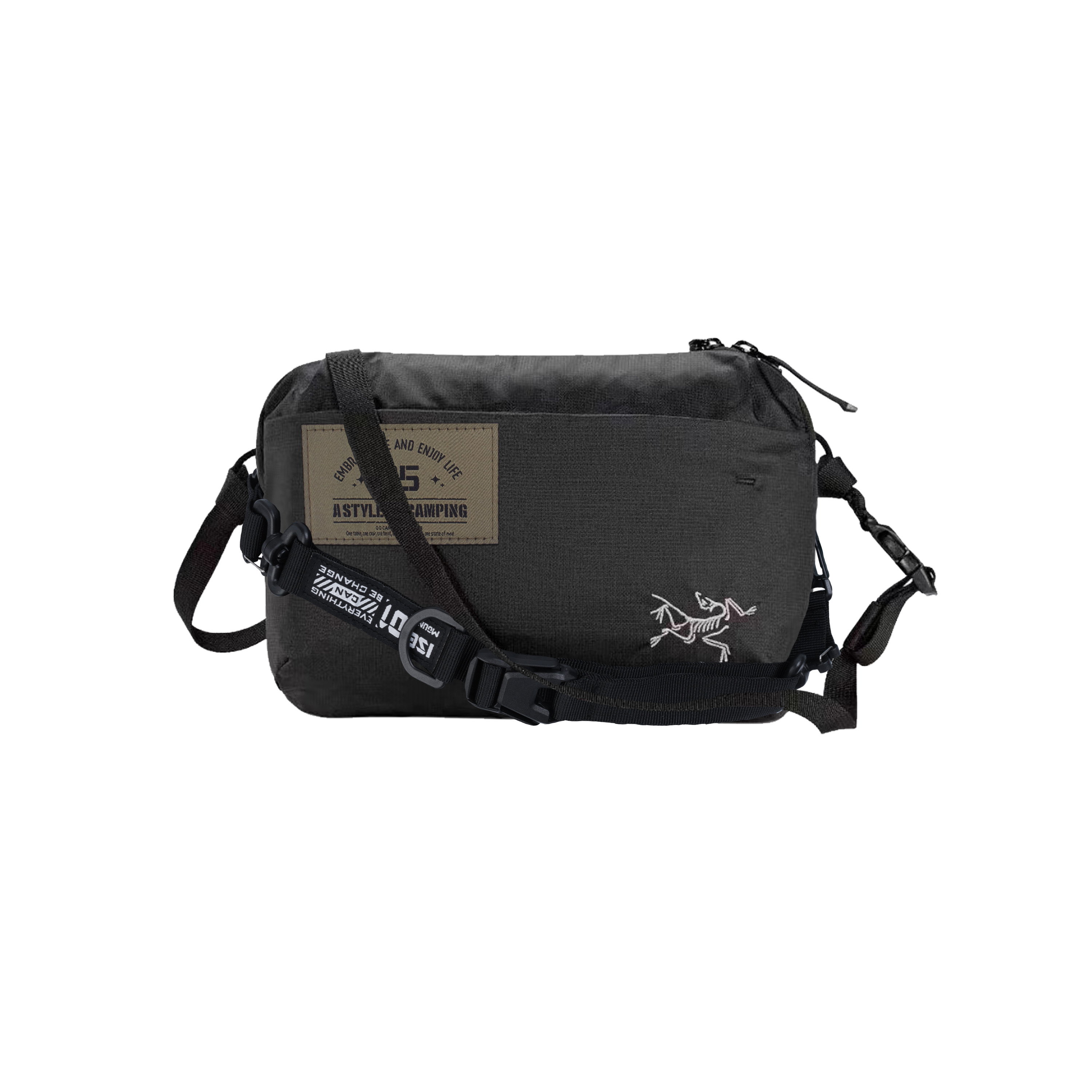 

Arcteryx Полиамидная поясная сумка унисекс черная, Akasagarbha Bodhisattva