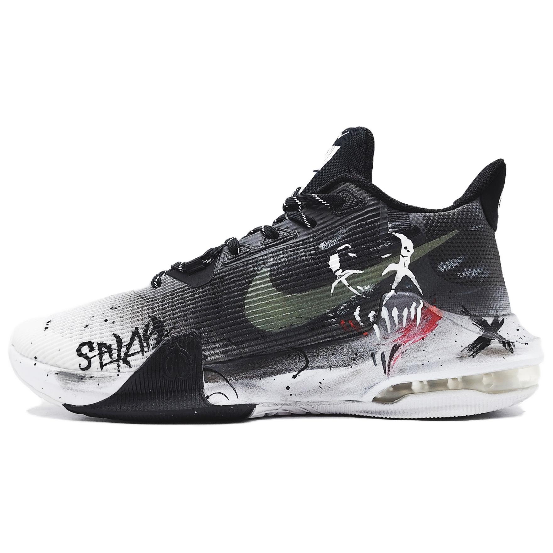 

Nike Air Max Impact Противоскользящие, Износостойкие, Устойчивые к Отскоку Низкие Баскетбольные Кроссовки Мужские Черно-Белые