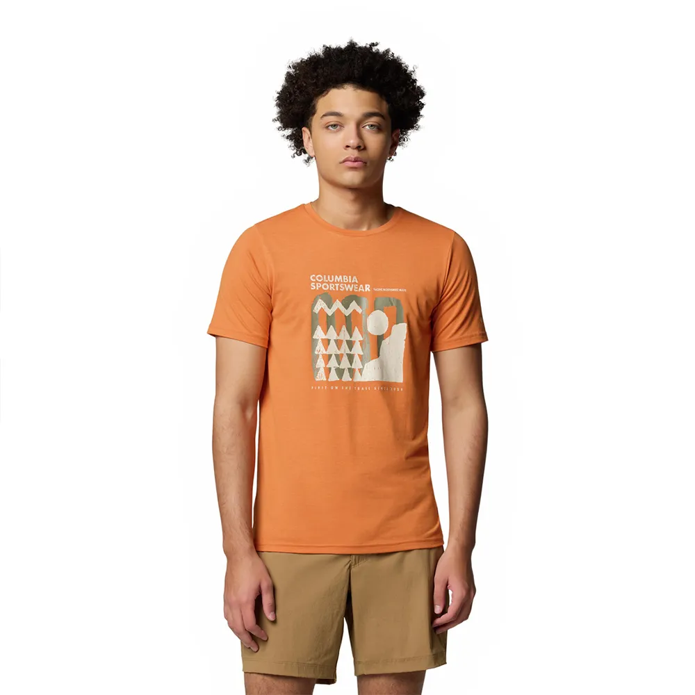 

Футболка с коротким рукавом Columbia Sun Trek Graphic, оранжевый