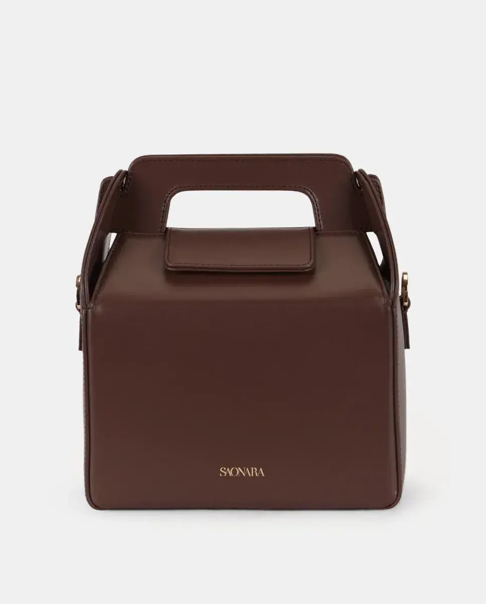 

Средняя сумка SAONARA из шоколадно-коричневой кожи с наплечным ремнем Saonara, темно-коричневый