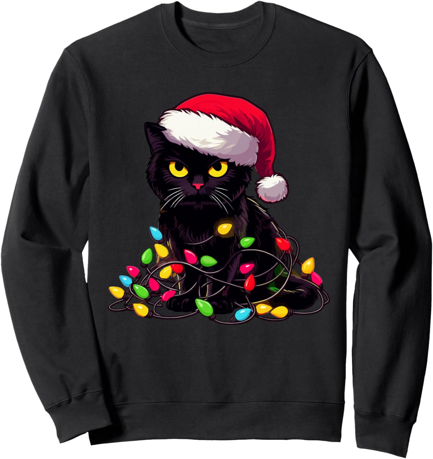 

Черная кошка, рождественские огни, забавная толстовка для любителей кошек, Рождество, Санта-Клаус Black Cat Funny Christmas Cat Lover Santa Claus Co, Черный, Черная кошка, рождественские огни, забавная толстовка для любителей кошек, Рождество, Санта-Клаус