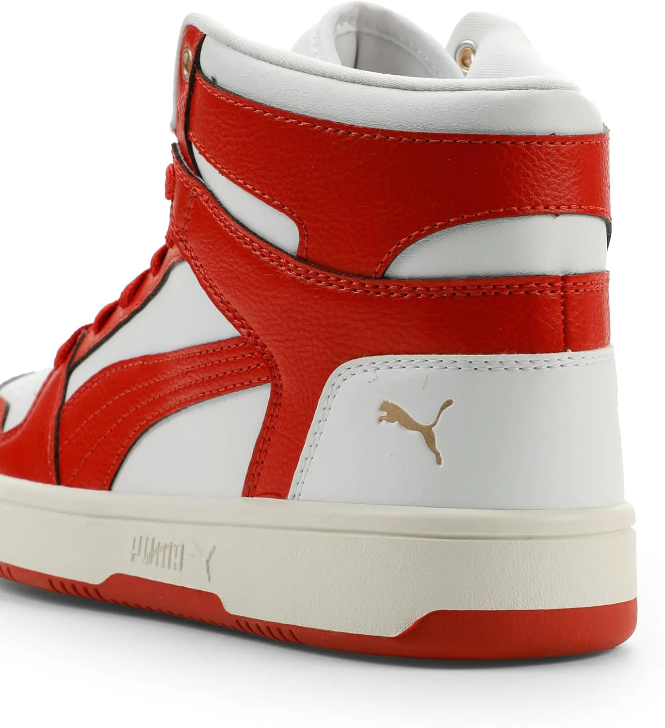 Женские кроссовки Puma Rebound Layup Luster Mid, белый/золотой — фото 2