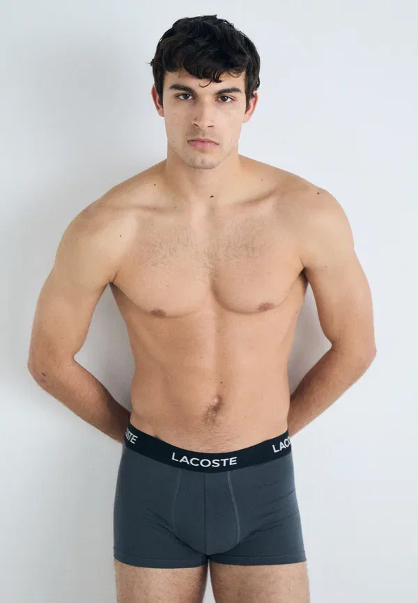 Трусы 5 pack Lacoste, серый/черный — фото 3