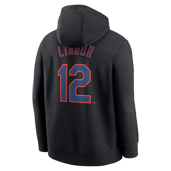 Толстовка с капюшоном мужская francisco lindor black new york mets с именем игрока и номером Nike — фото 4
