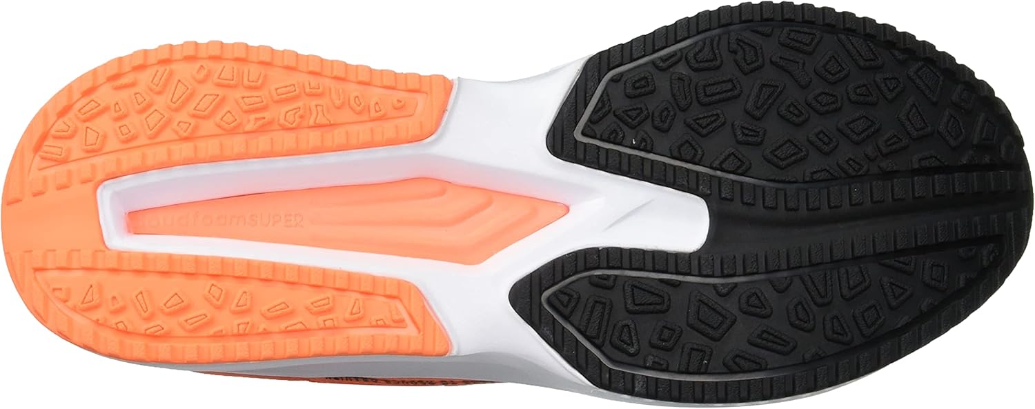 Беговые кроссовки adidas Fluidflash для взрослых, унисекс, черный/оранжевый — фото 4