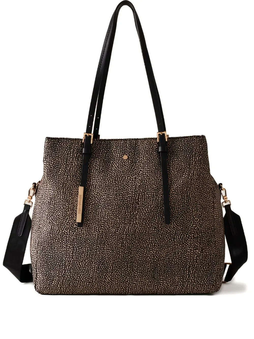 

Сумка-тоут с принтом "оцелот" L'École Borbonese, коричневый