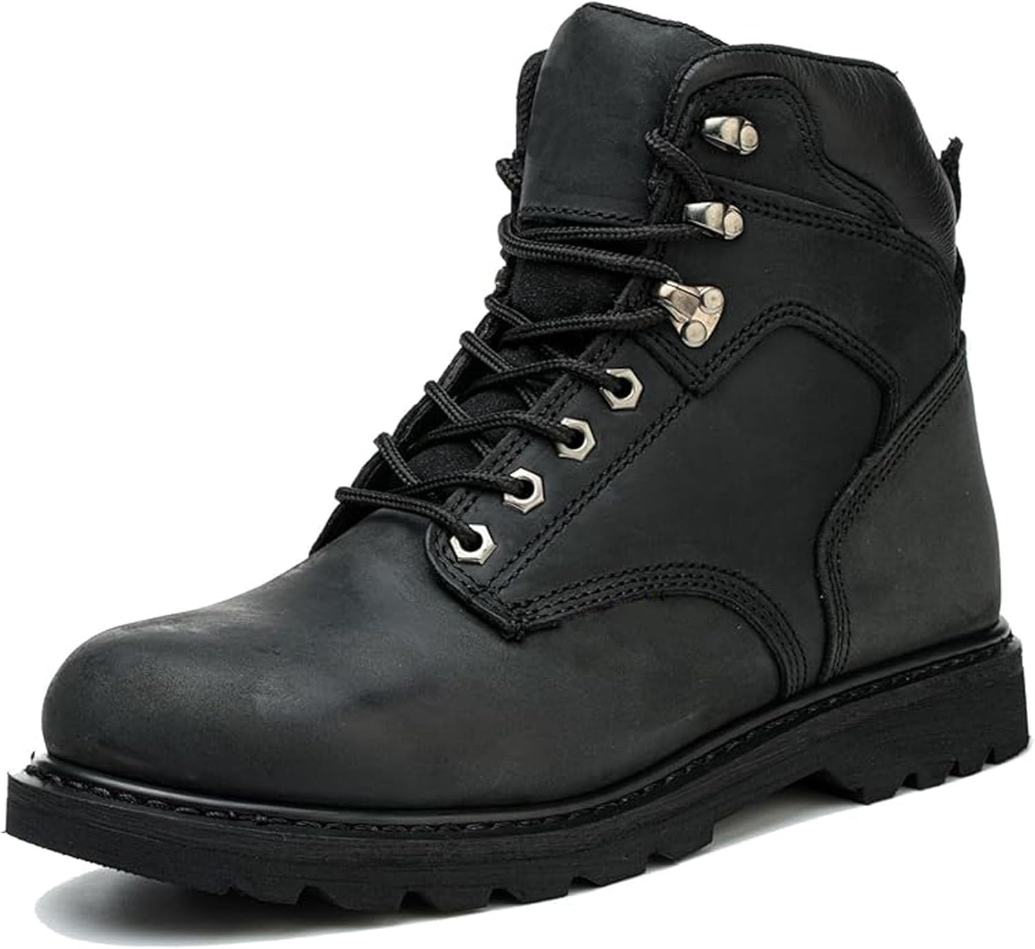 

Мужские ботинки водонепроницаемые комфортные против усталости с мягким носком, противоскользящие ботинки для строительства и безопасности Generic, черный