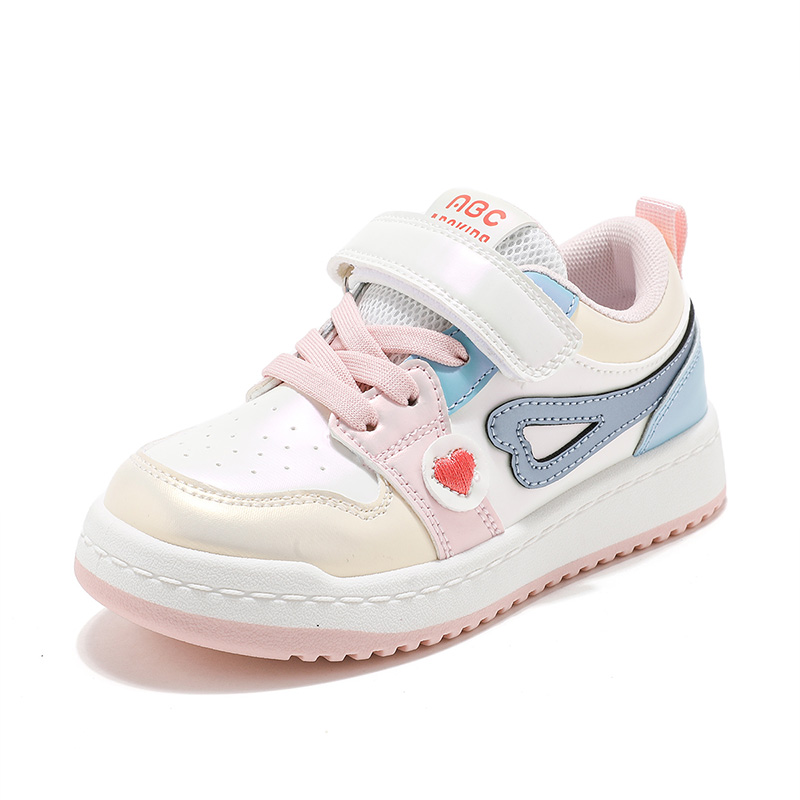 

Легкие амортизирующие противоскользящие детские кроссовки для скейтбординга ABC KIDS, белый/синий/розовый