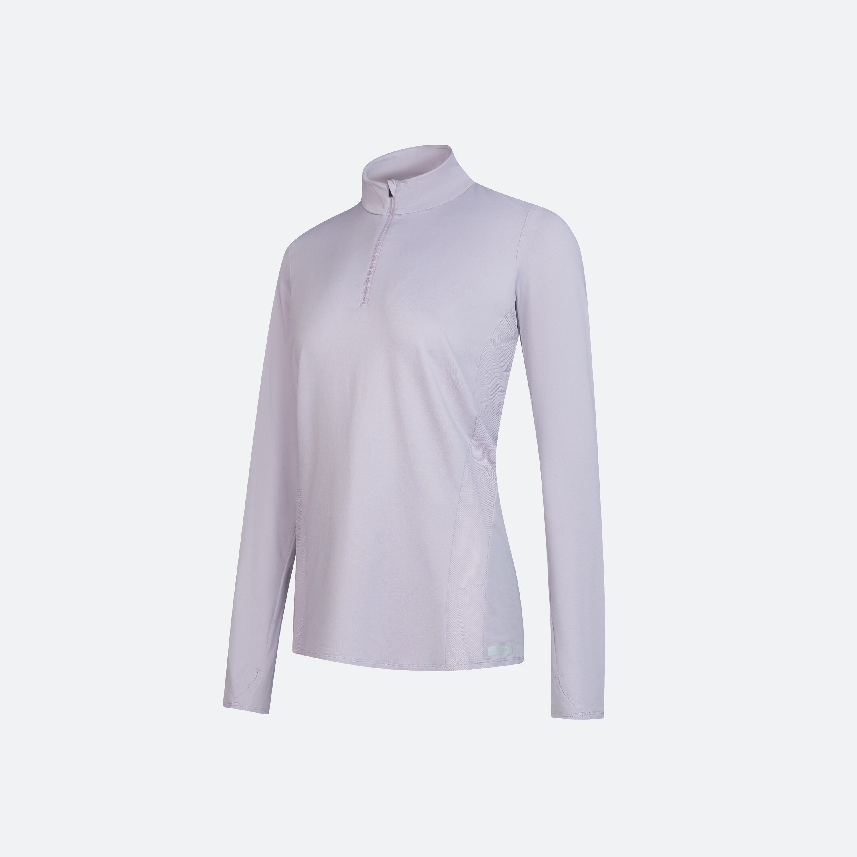 

Женская дышащая быстросохнущая беговая футболка с полумолнией Kalenji