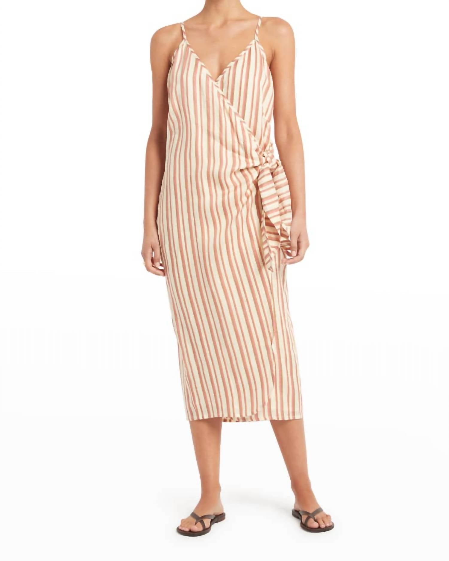 

Платье-халат Camaya в полоску Playa Rosa FAITHFULL THE BRAND, цвет playa rosa stripe