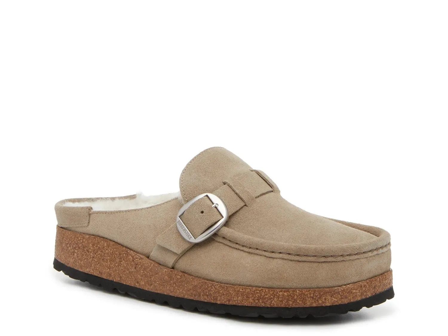 Сабо Birkenstock Buckley Shearling Clog — Женское, Серо-коричневый