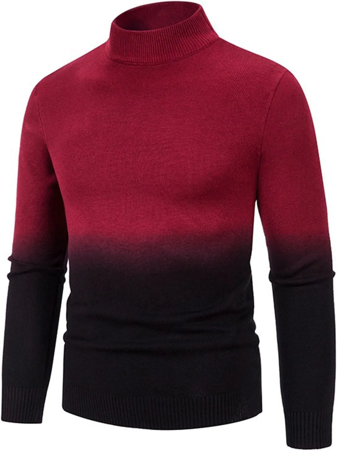 

Мужской зимний свитер водолазка slim fit цветной блок