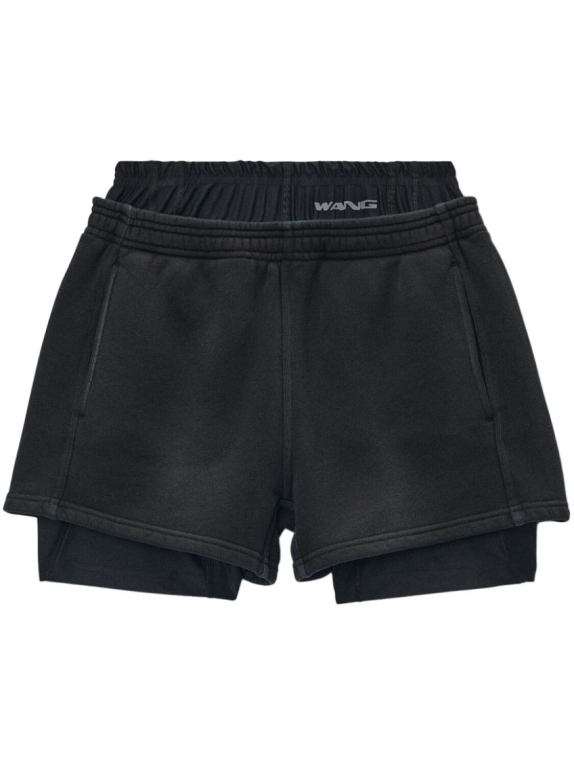 

Предварительно стилизованные шорты Alexander Wang, черный