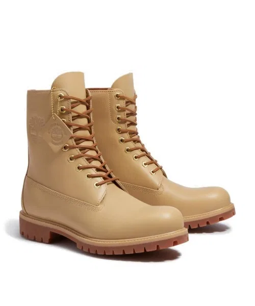 Ботинки водонепроницаемые Timberland Premium 8-Inch Waterproof, кожа, светло-бежевый