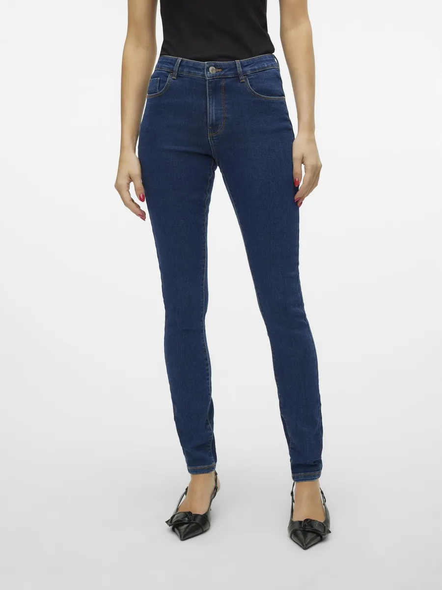 

Джинсы скинни Vero Moda "VMELLY MR SKINNY JEANS BLUE NOOS", синий