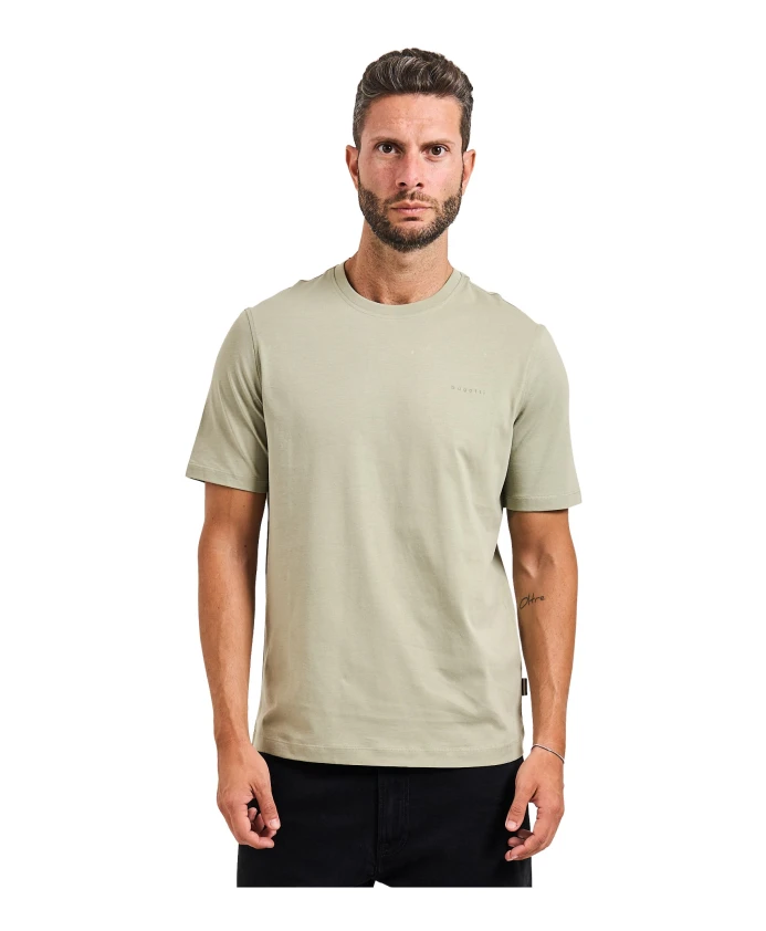 

Зеленая футболка с круглым вырезом Bugatti, зеленый