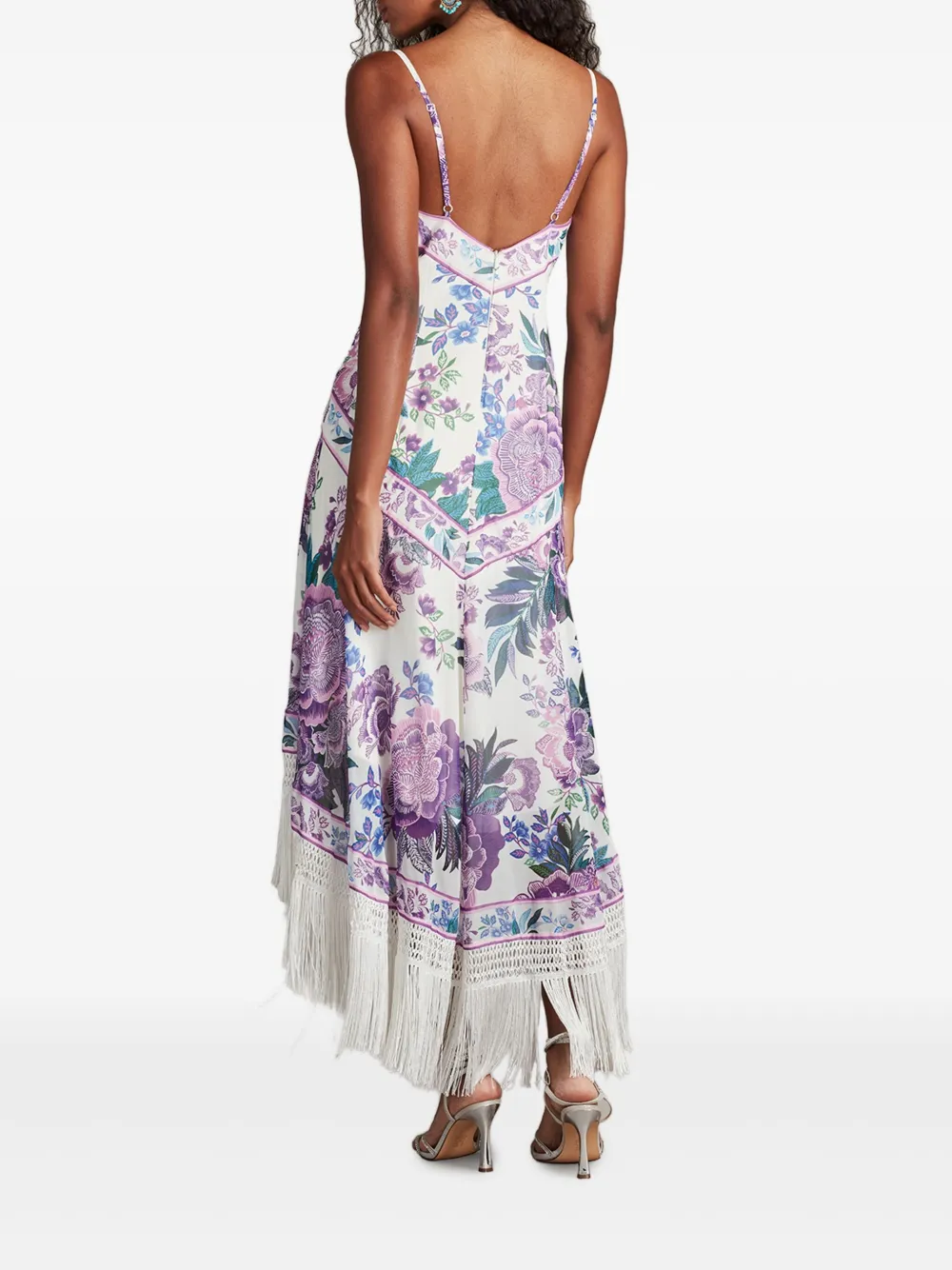 

Платье с цветочным принтом Tadashi Shoji, белый